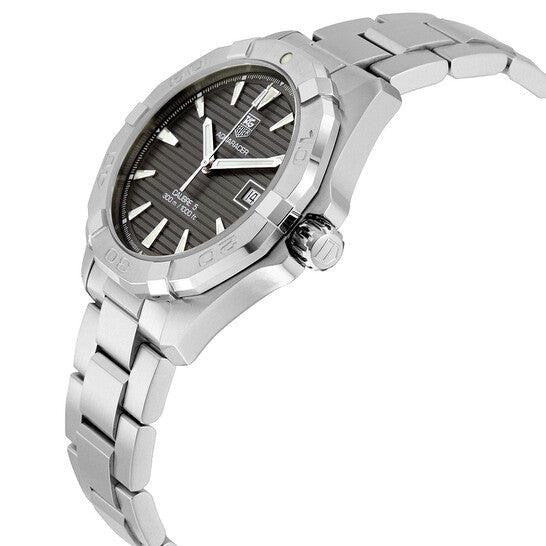 Tag Heuer Aquaracer Automatic Anthracite Grey Dial Silver Steel Strap Watch for Men - WAY2113.BA0928