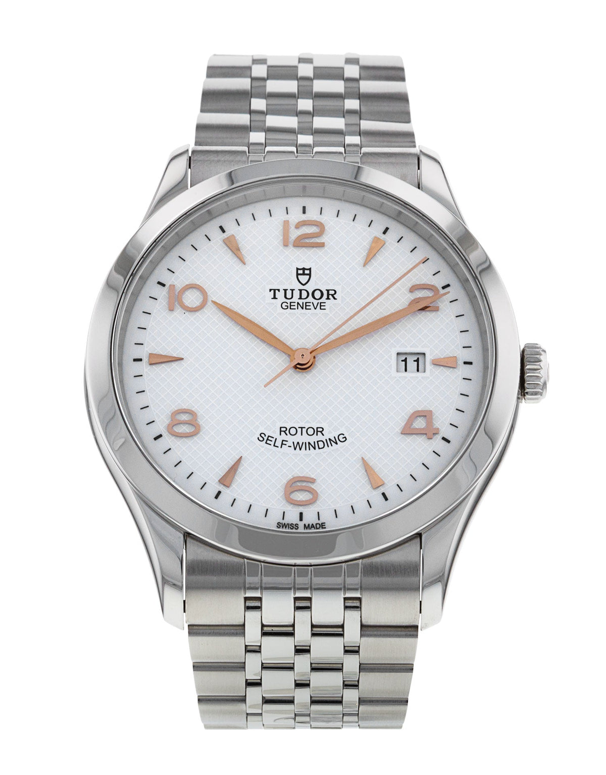 Tudor 1926 Automatic Silver Dial Silver Steel Strap Watch for Men - M91650-0001