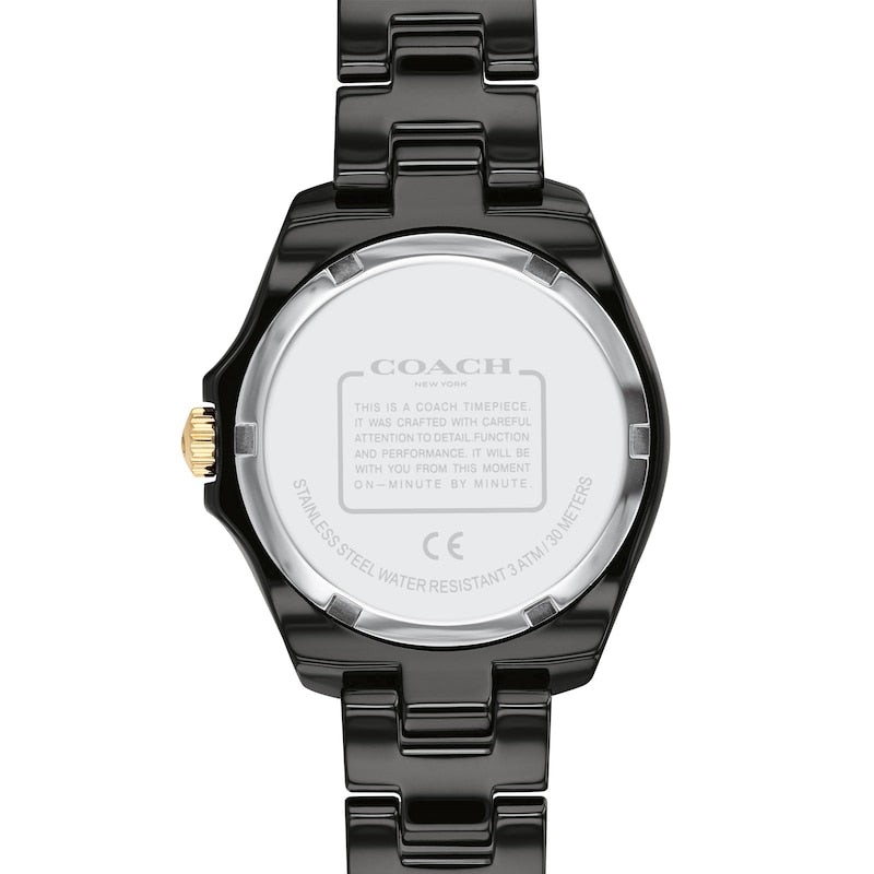 Coach Preston Black Dial Black Steel Strap Watch for Women - 14503461