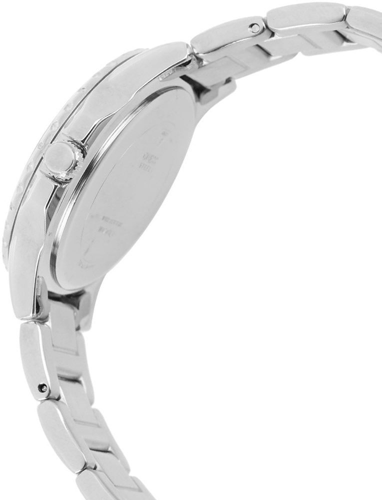 Guess Sassy Multifunction Quartz Silver Dial Silver Steel Strap Watch For Women - W0705L1