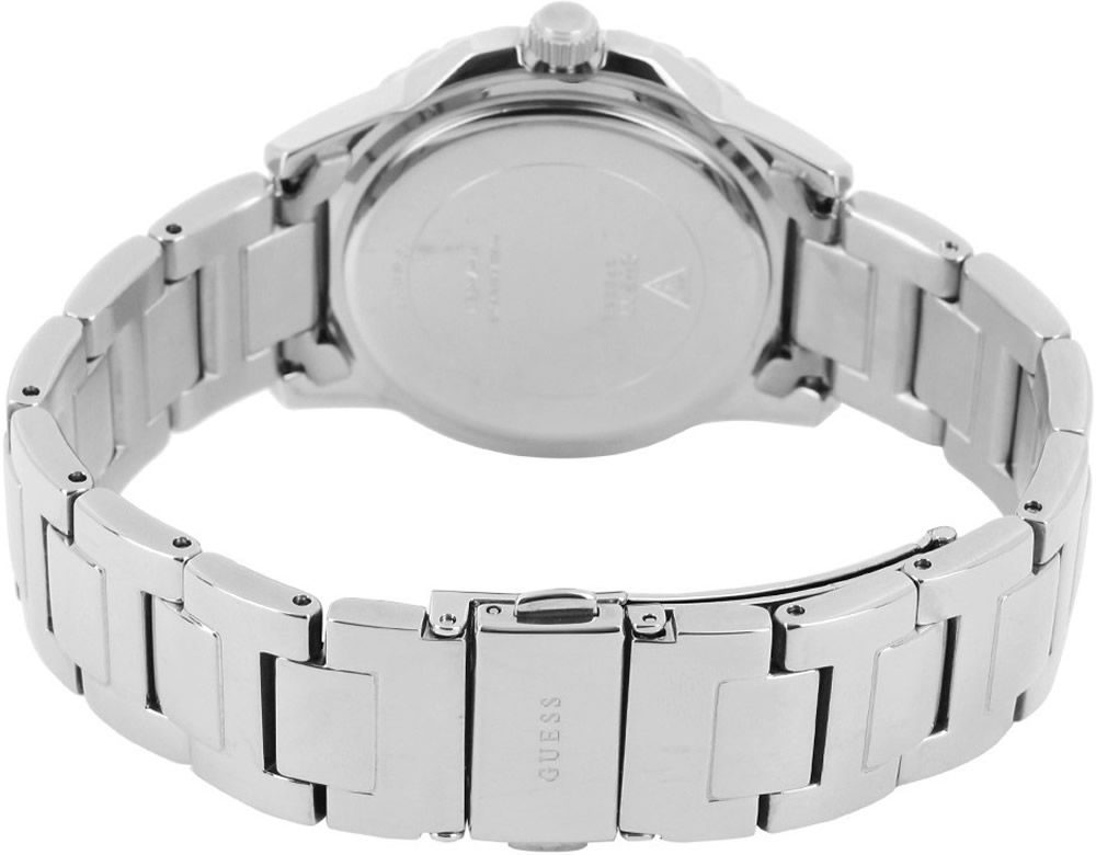 Guess Sassy Multifunction Quartz Silver Dial Silver Steel Strap Watch For Women - W0705L1
