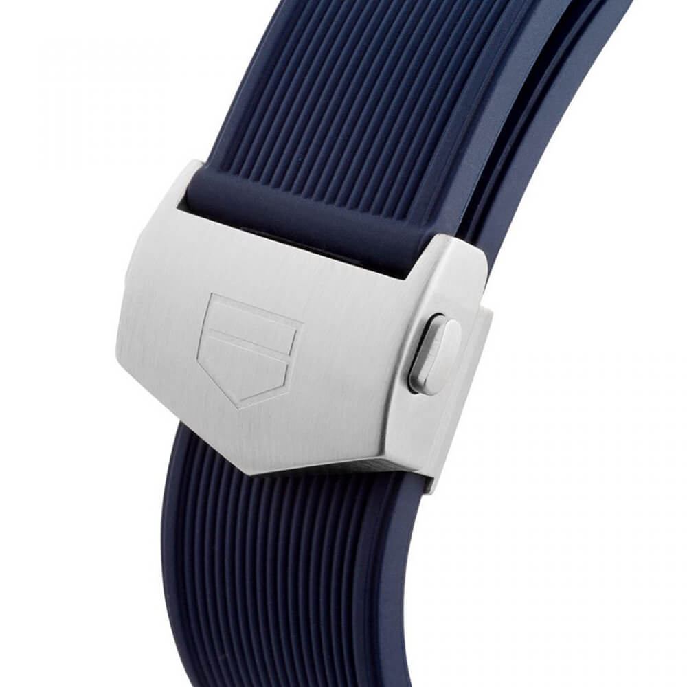 Tag Heuer Aquaracer Quartz Blue Dial Blue Rubber Strap Watch for Men - WAY101C.FC6153