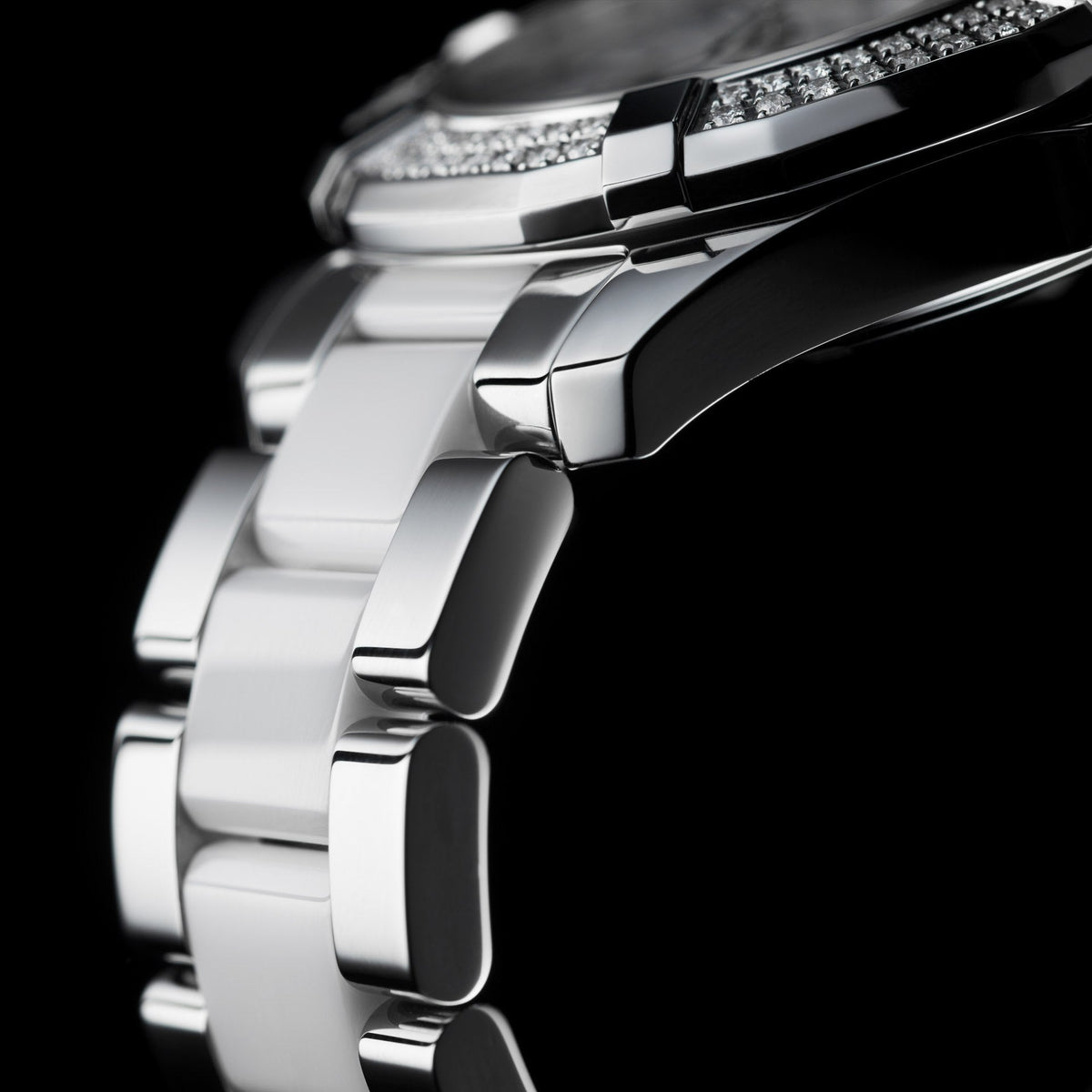 Tag Heuer Aquaracer Diamonds White Dial Two Tone Steel Strap Watch for Women - WAY131F.BA0914