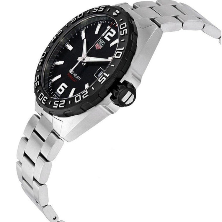 Tag Heuer Formula 1 Quartz Black Dial Silver Steel Strap Watch for Men - WAZ1110.BA0875
