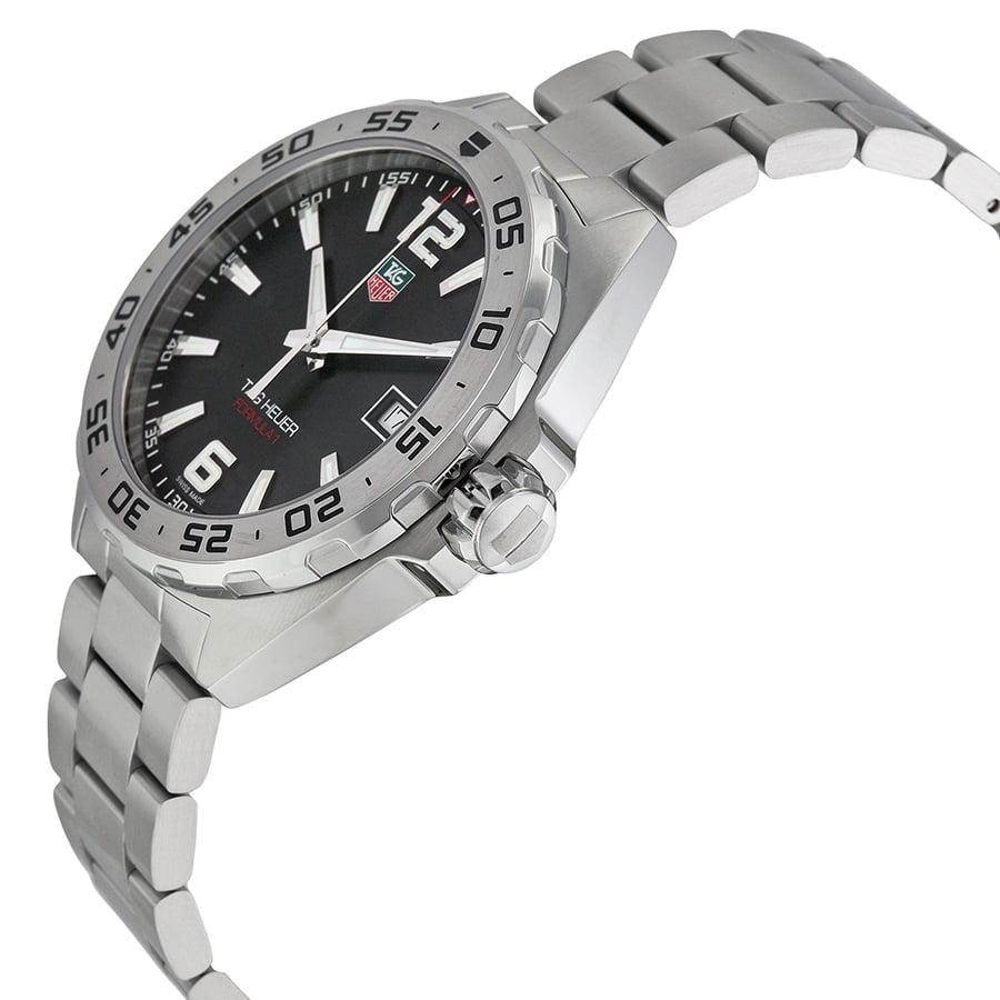 Tag Heuer Formula 1 Black Dial Silver Steel Strap Watch for Men - WAZ1112.BA0875