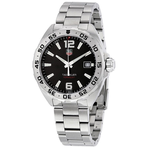 Tag Heuer Formula 1 Black Dial Silver Steel Strap Watch for Men - WAZ1112.BA0875