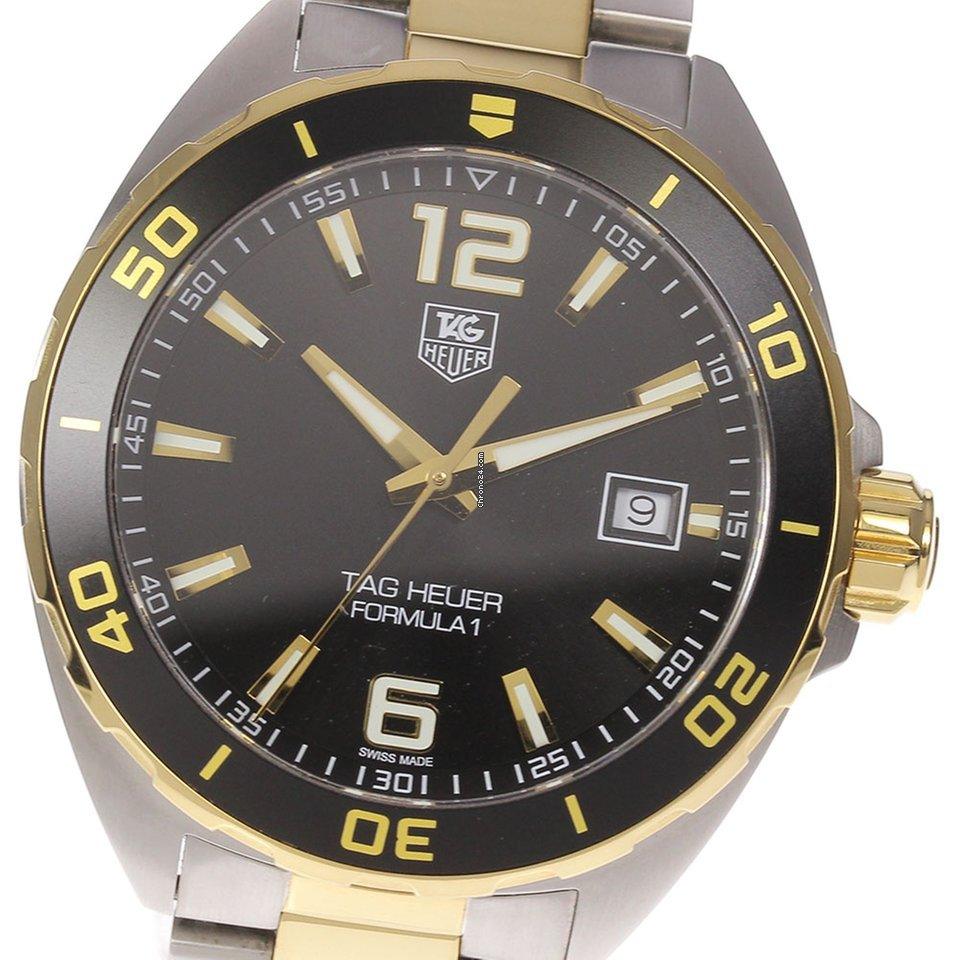 Tag Heuer Formula 1 Quartz Black Dial Two Tone Steel Strap Watch for Men - WAZ1121.BB0879