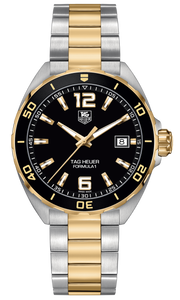Tag Heuer Formula 1 Quartz Black Dial Two Tone Steel Strap Watch for Men - WAZ1121.BB0879