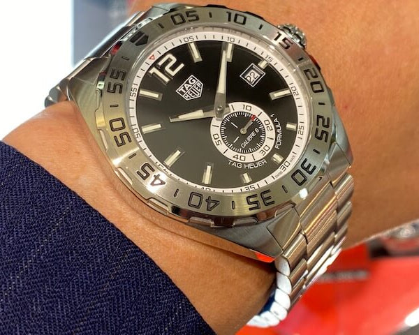 Tag Heuer Formula 1 Automatic Black Dial Silver Steel Strap Watch for Men - WAZ2012.BA0842