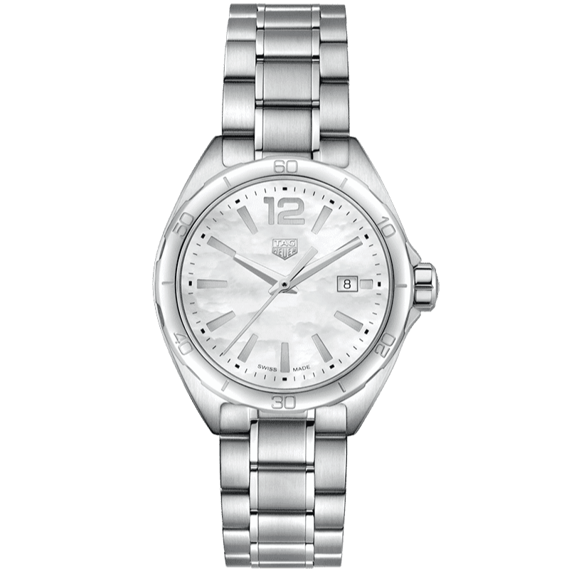 Tag Heuer Formula 1 Quartz Mother of Pearl White Dial Silver Steel Strap Watch for Women - WBJ1418.BA0664