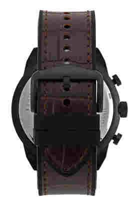 Fossil Bronson Chronograph Brown Dial Brown Leather Strap Watch for Men - FS5713