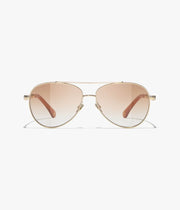 Chanel Women Pilot Pearls Beige Sunglasses