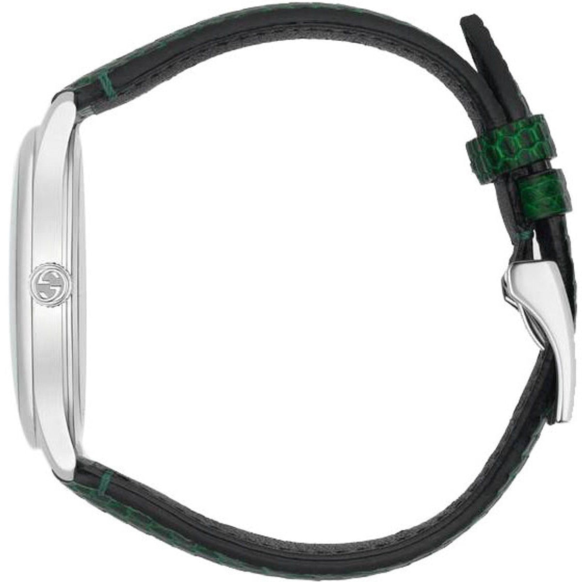 Gucci G-Timeless Green Mother of Pearl Dial Green Leather Strap Watch For Women - YA126585