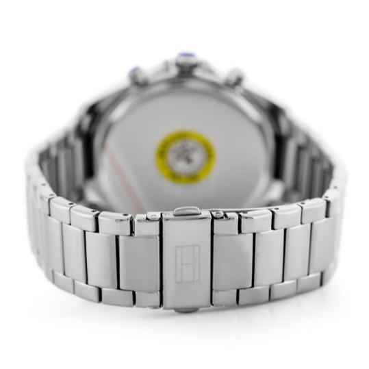 Tommy Hilfiger Baker Quartz Blue Dial Silver Steel Strap Watch For Men - 1710448
