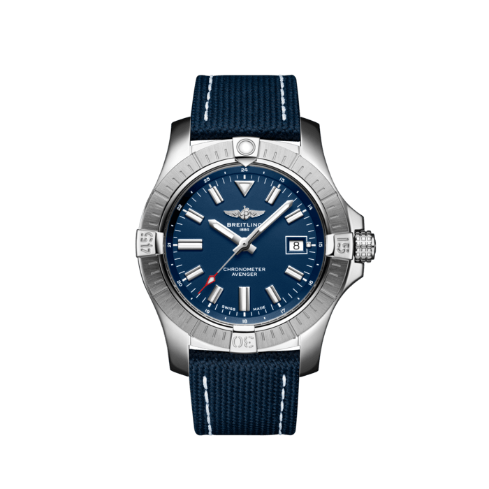 Breitling Avenger Automatic 43 Blue Dial Blue Nylon Strap Watch for Men - A17318101C1X1