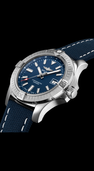 Breitling Avenger Automatic 43 Blue Dial Blue Nylon Strap Watch for Men - A17318101C1X1