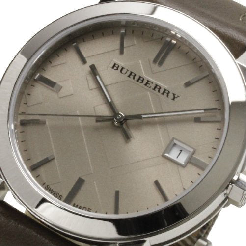 Burberry The City Grey Dial Leather Strap Watch for Men - BU9020
