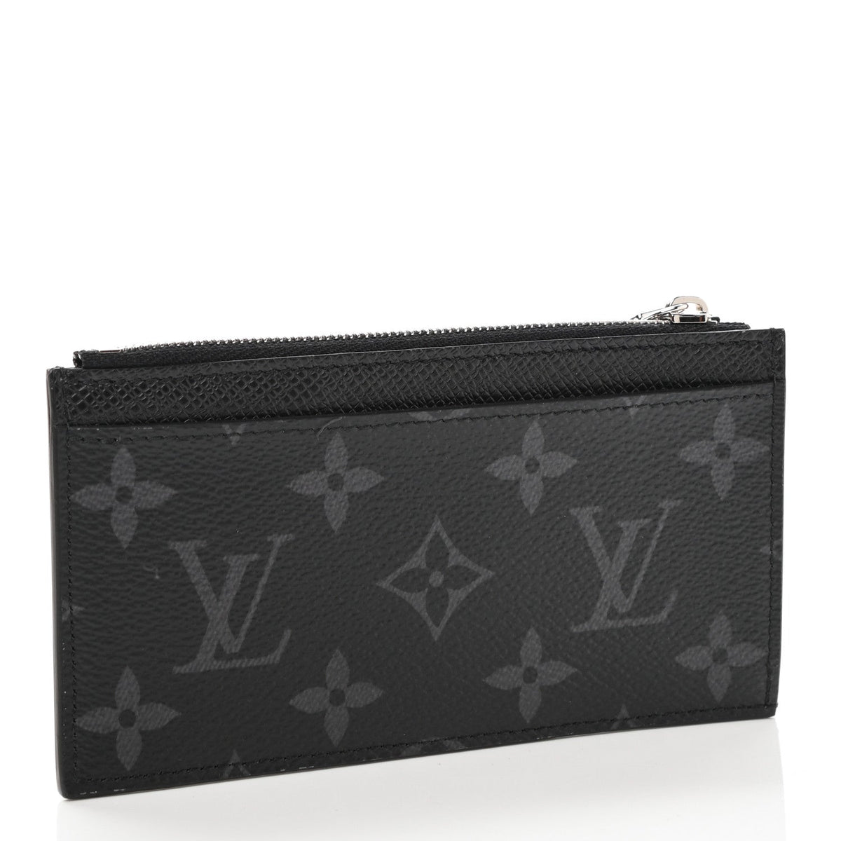 Louis Vuitton Monogram Eclipse Taigarama Coin Card Holder - Black