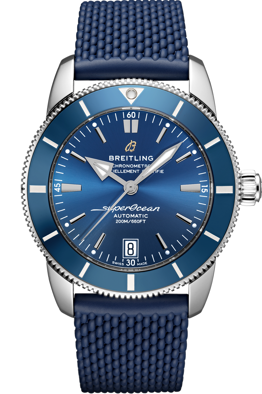 Breitling Superocean Heritage B20 Automatic 42 Blue Dial Blue Mesh Bracelet Watch for Men - AB2010161C1S1