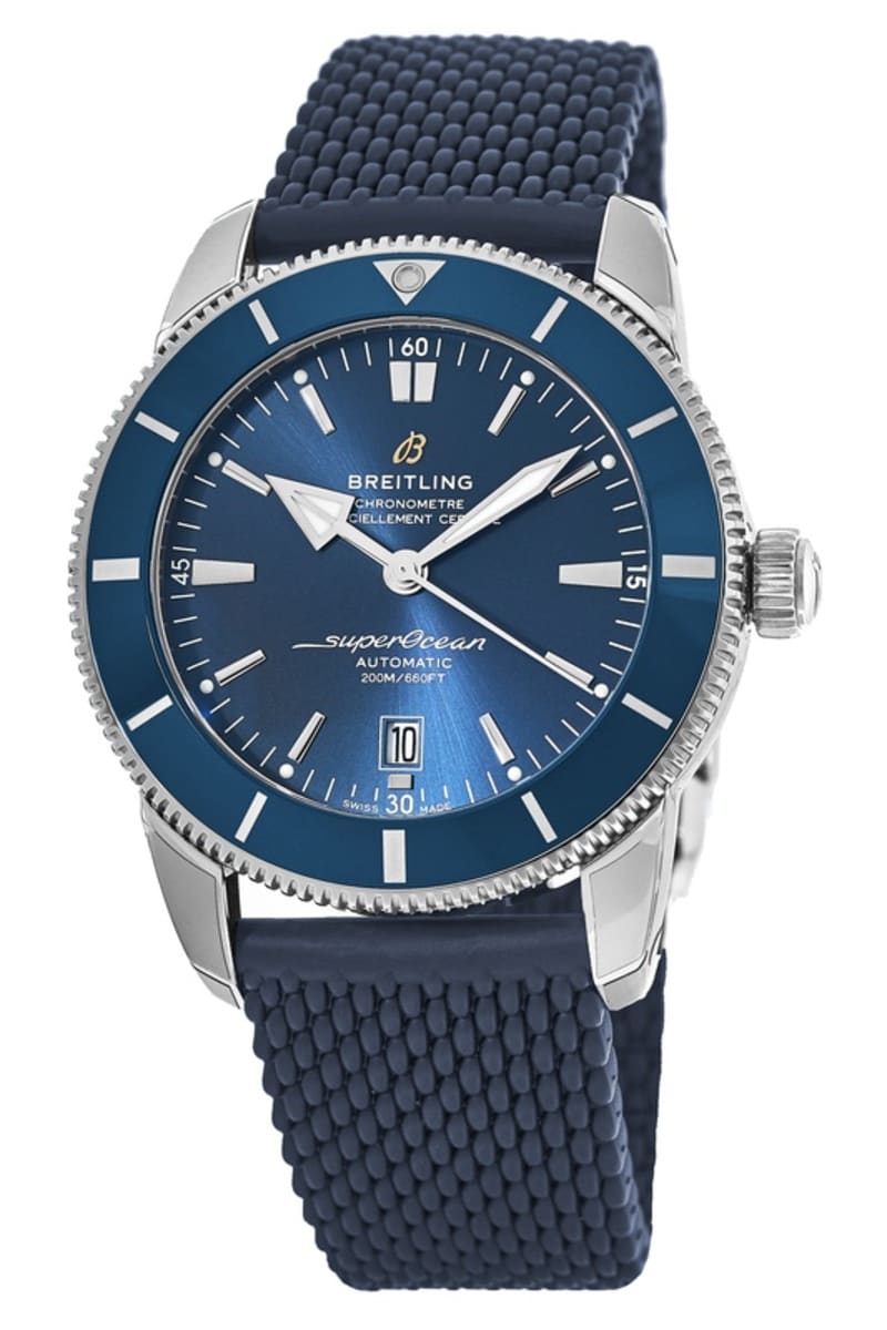 Breitling Superocean Heritage B20 Automatic 46 Blue Dial Blue Mesh Bracelet Watch for Men - AB2020161C1S1