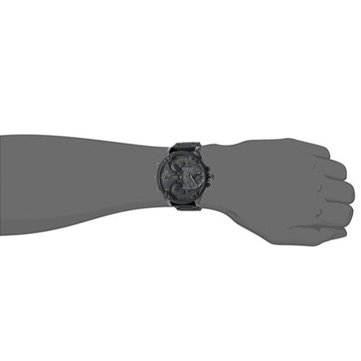 Diesel Mr Daddy 2.0 Chronograph Black Dial Black Steel Strap Watch For Men - DZ7396