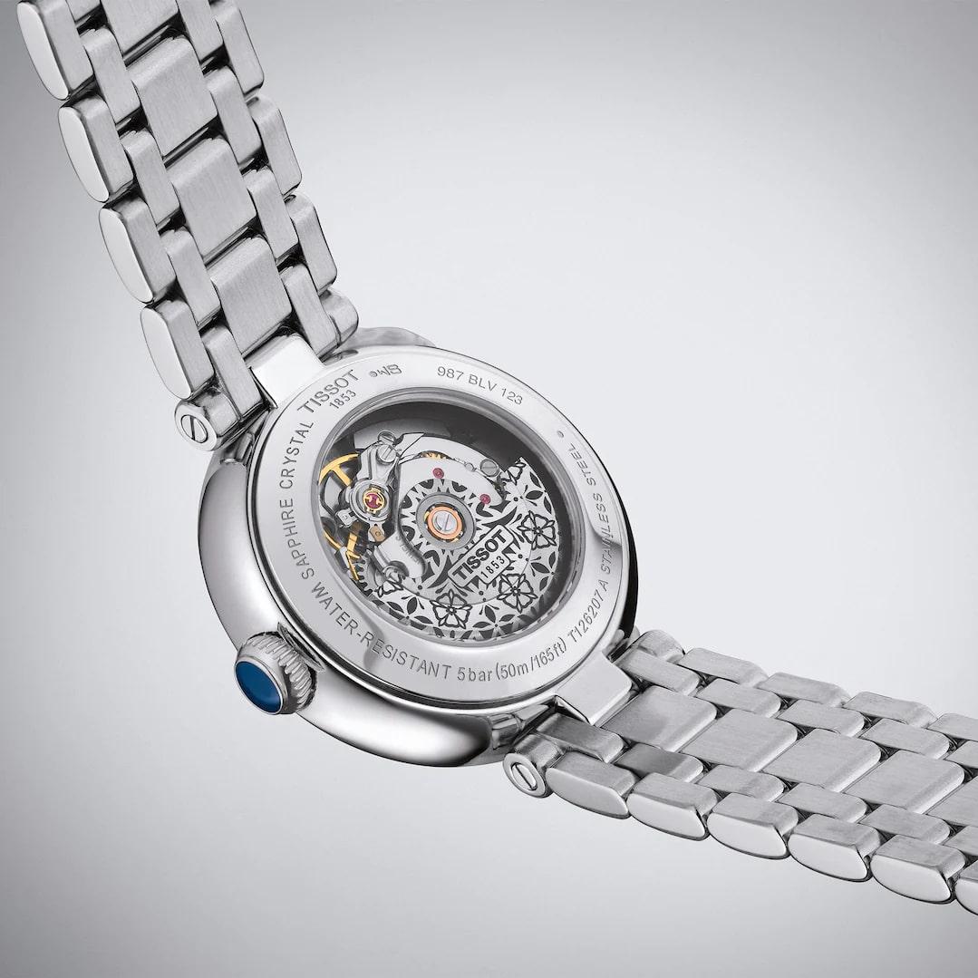 Tissot Bellissima Automatic Silver Dial Silver Steel Strap Watch For Women - T126.207.11.013.00