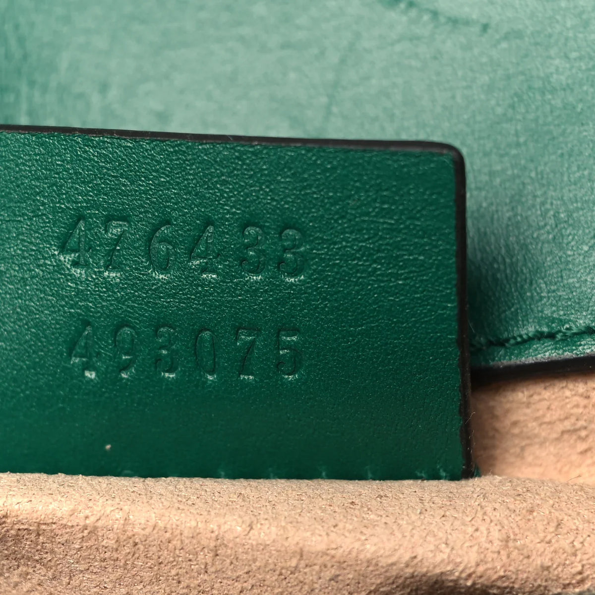 Gucci Gold GG Marmont Mini Shoulder Bag - Green