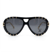 Chanel Women CH9207 Aviator Black Sunglasses