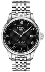 Tissot T Classic Le Locle Powermatic 80 Black Dial Silver Steel Strap Watch For Women - T41.1.483.53
