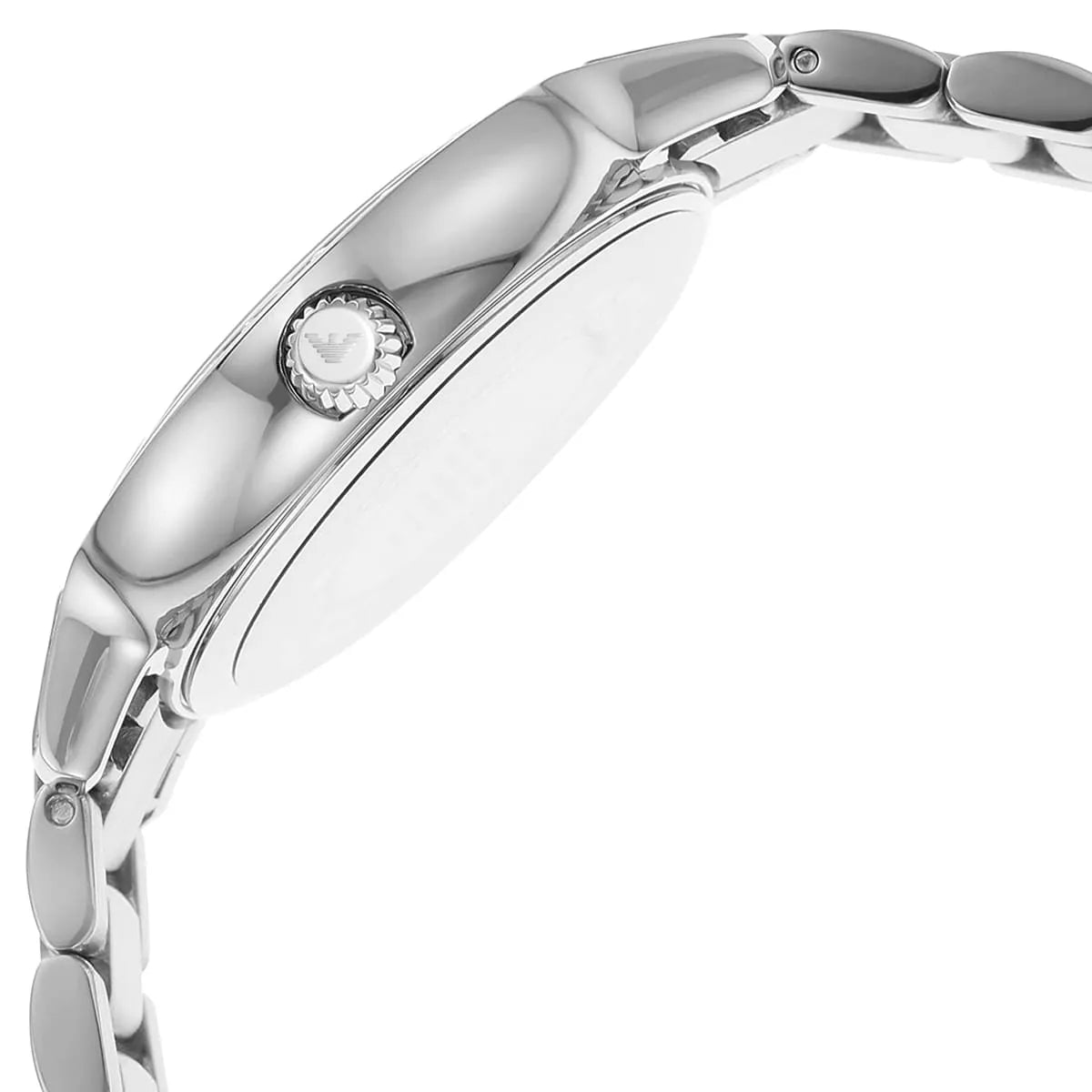 Emporio Armani Cleo Crystals Mother Of Pearl Dial Silver Steel Strap Watch For Women - AR11484