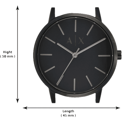 Armani Exchange Cayde Analog Black Dial Black Steel Strap Watch For Men - AX2701