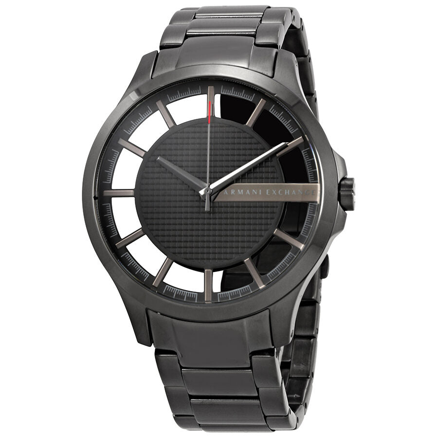 Armani Exchange Hampton Chronograph Grey Dial Grey Steel Strap Watch For Men - AX2188