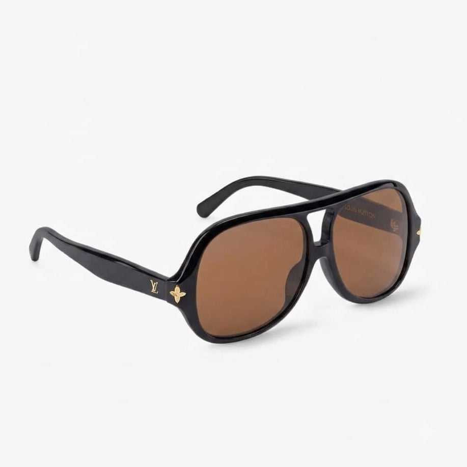 Louis Vuitton Women Aura Flower Square Pilot Sunglasses