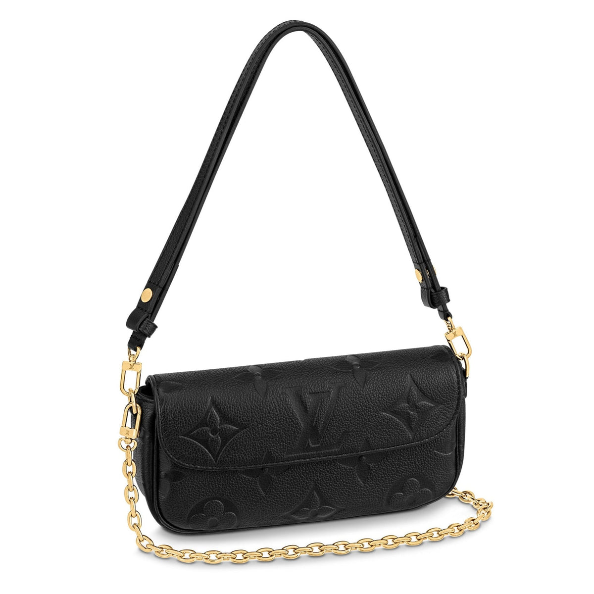 Louis Vuitton Wallet On Chain Ivy Clutch - Black