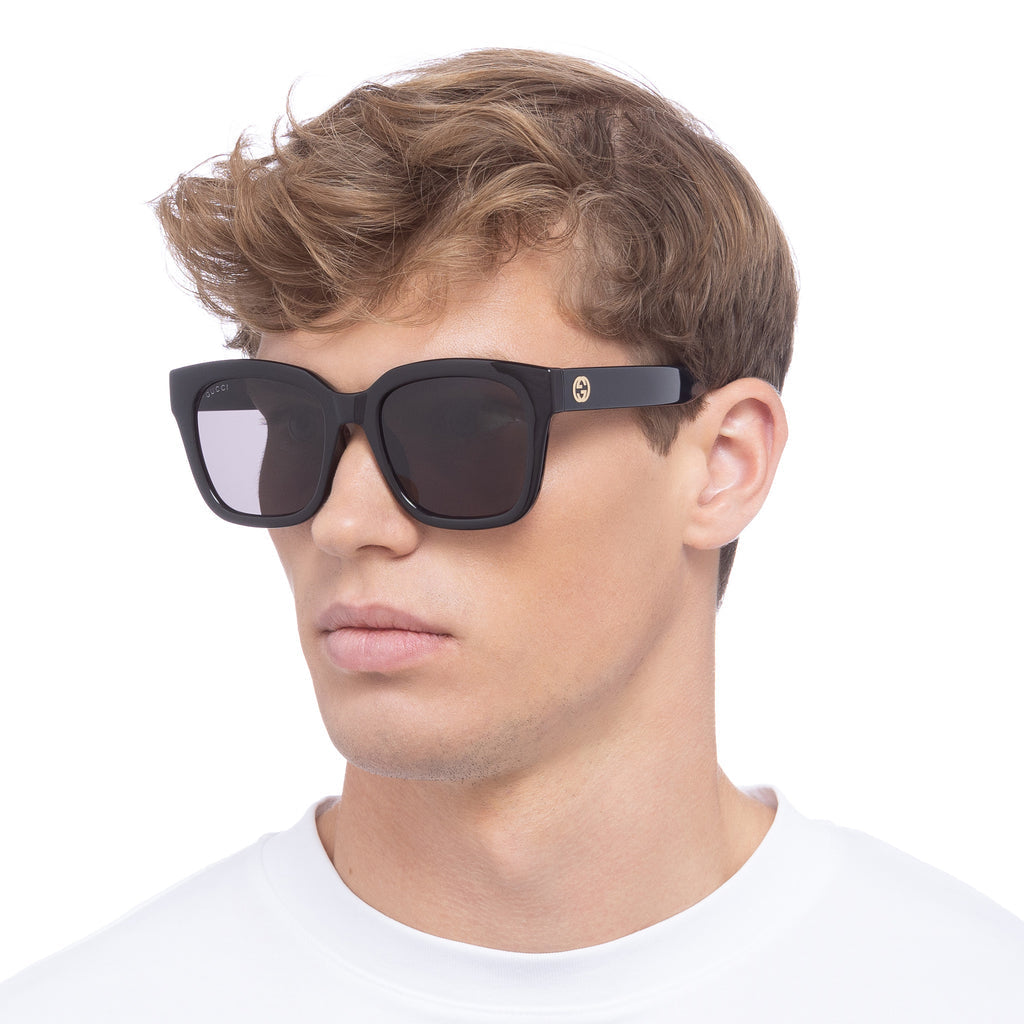 Gucci GG0034S Rectangular Frame Black Sunglasses