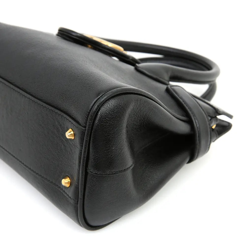 Gucci Small Top Handle Double GG Bag – Black