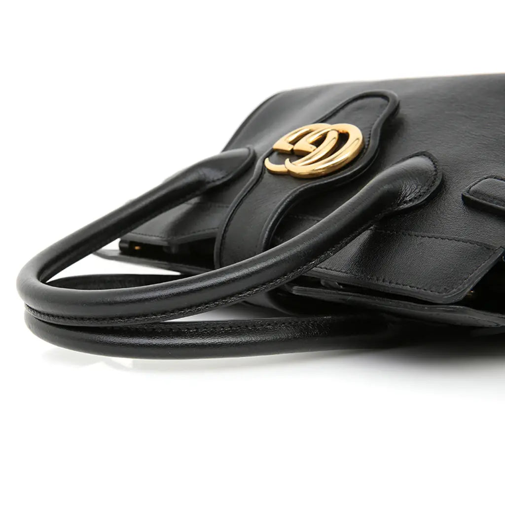 Gucci Small Top Handle Double GG Bag – Black