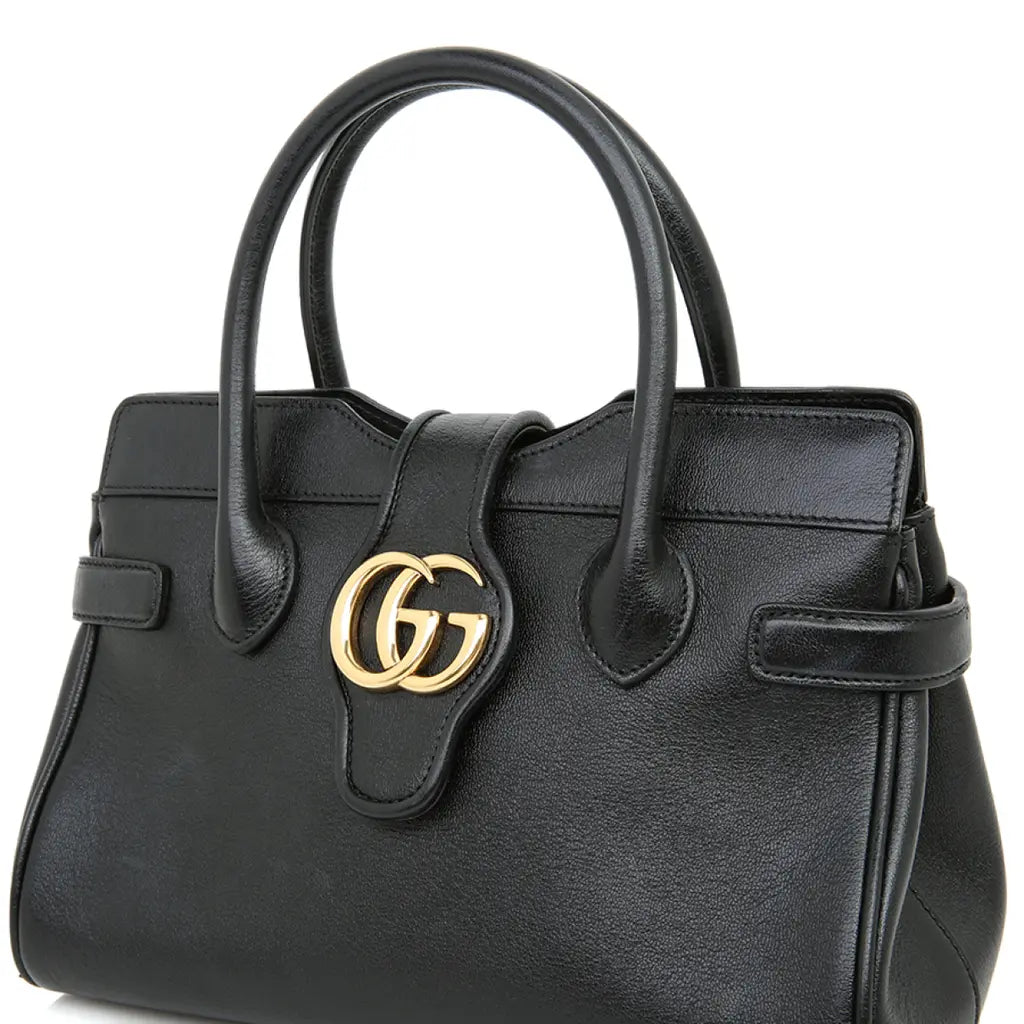 Gucci Small Top Handle Double GG Bag – Black