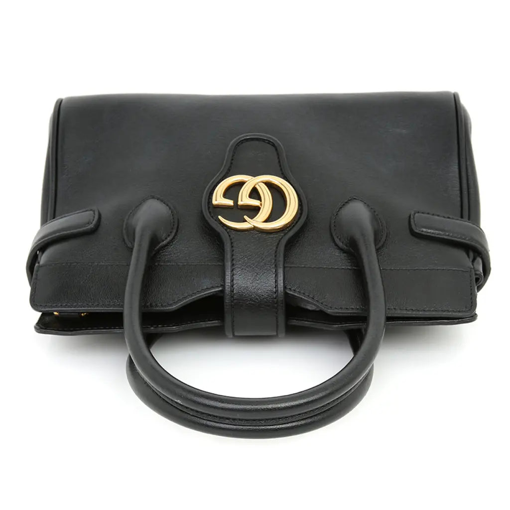 Gucci Small Top Handle Double GG Bag – Black