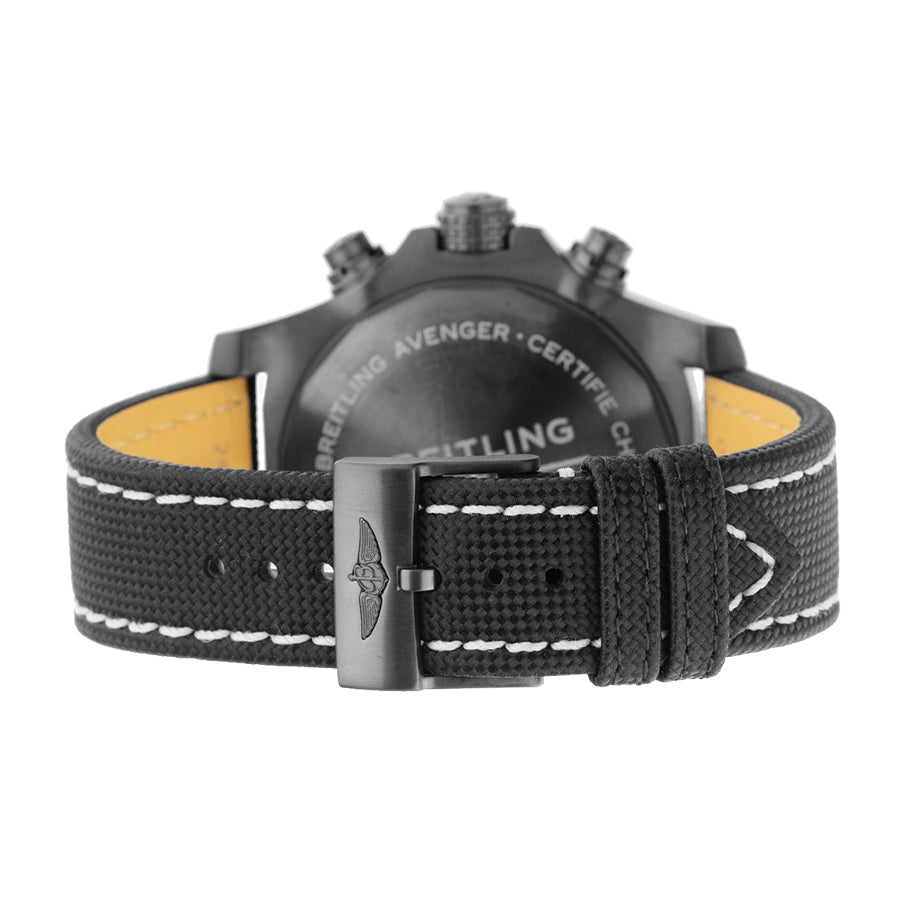 Breitling Avenger Chronograph 45mm Night Mission Black Dial Black Nylon Strap Watch for Men - V13317101B1X1