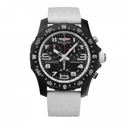 Breitling Endurance Pro Black Dial White Rubber Strap Watch for Men - X82310A71B1S1