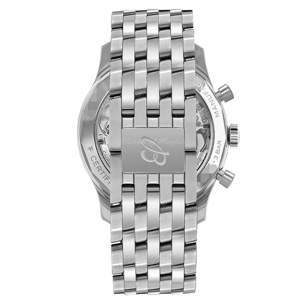 Breitling Navitimer B01 Chronograph 43 Black Dial Silver Steel Strap Watch for Men - AB0138211B1A1