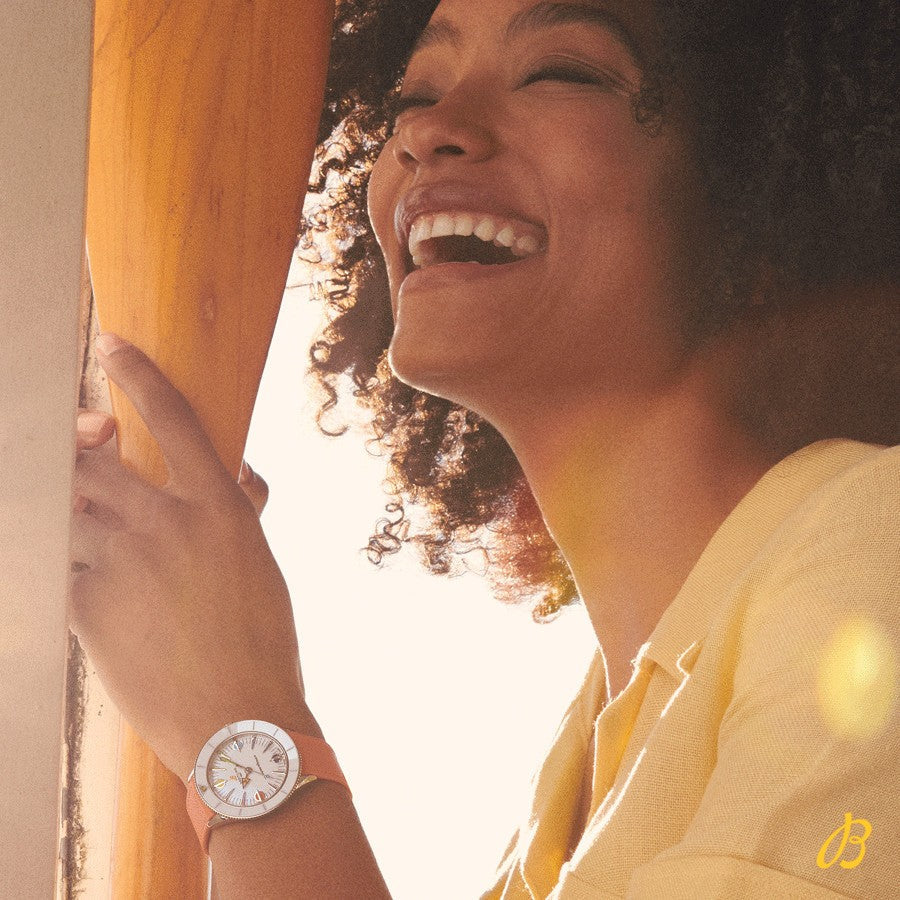 Breitling Superocean Heritage '57 Pastel Paradise White Dial Orange Leather Watch for Women - A10340A11A1X1