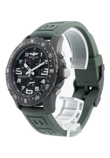 Breitling Endurance Pro Black Dial Green Rubber Strap Watch for Men - X82310D31B1S1