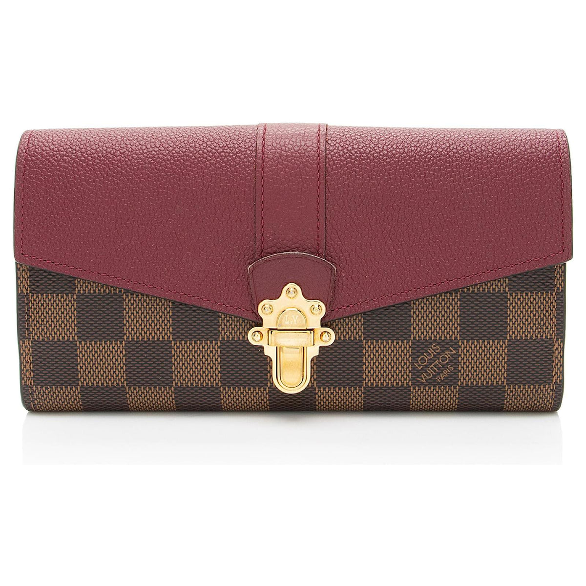 Louis Vuitton Damier Ebene Bordeaux Clapton Wallet - Brown