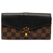Louis Vuitton Damier Ebene Clapton Long Wallet - Brown