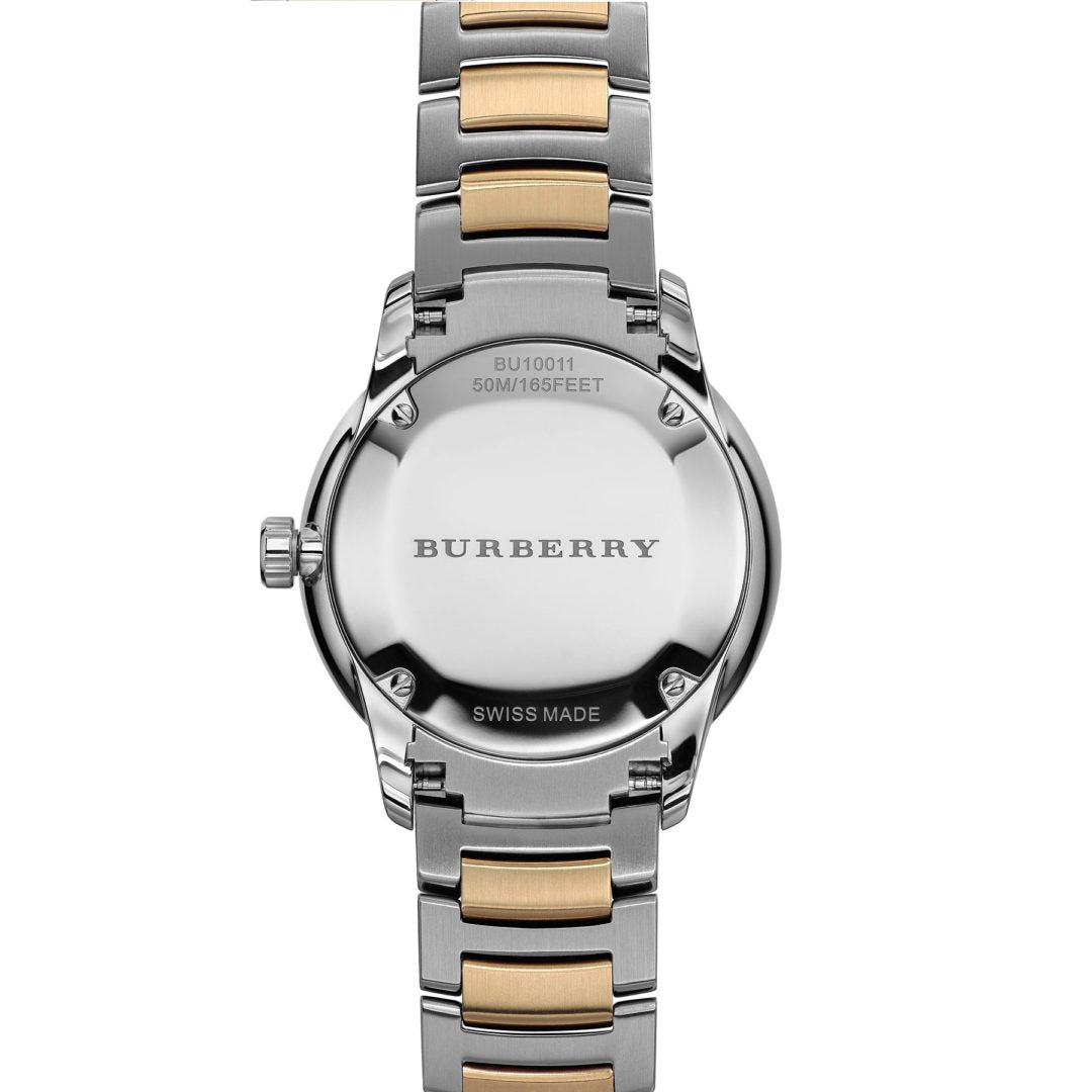 Burberry The Classic Gold Dial Two Tone Steel Strap Watch for Men - BU10011