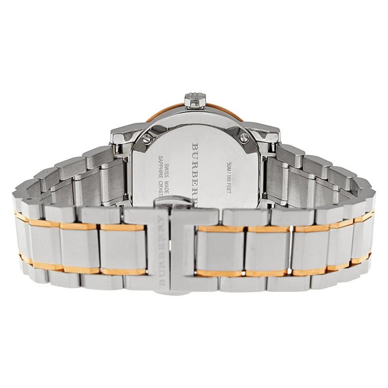 Burberry The City Silver Dial Two Tone Steel Strap Watch for Women - BU9214