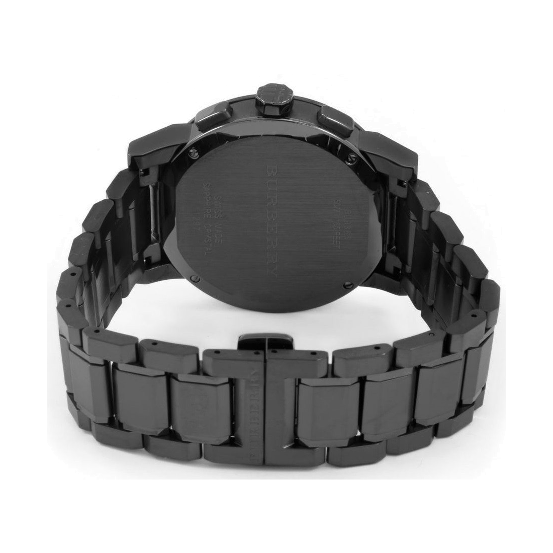 Burberry The City Navy Blue Dial Black Steel Strap Watch for Men - BU9365