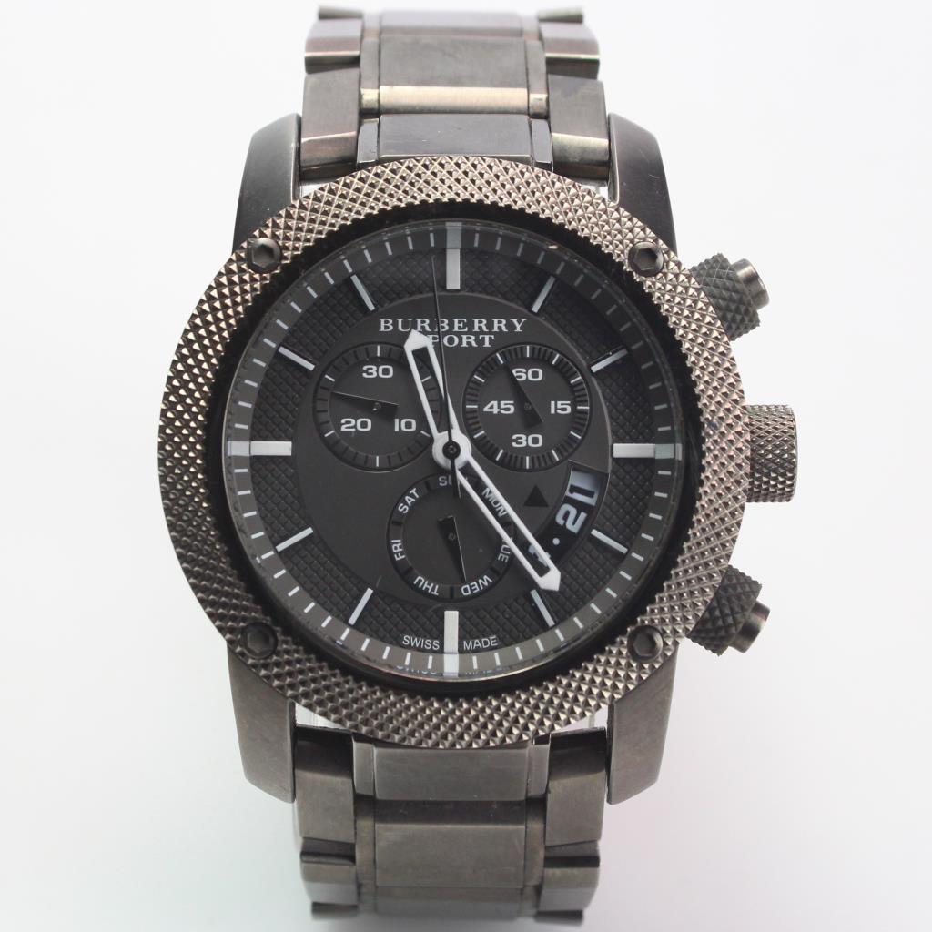 Burberry Chrono Sport Brown Dial Brown Steel Strap Watch for Men - BU7716
